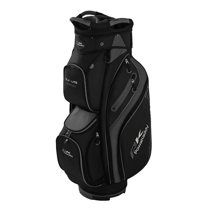 Powakaddy DLX-Lite Edition Golf Cart Bag Black/Titanium/Silver 1 Powakaddy DLX-Lite Edition Golf Cart Bag Black/Titanium/Silver