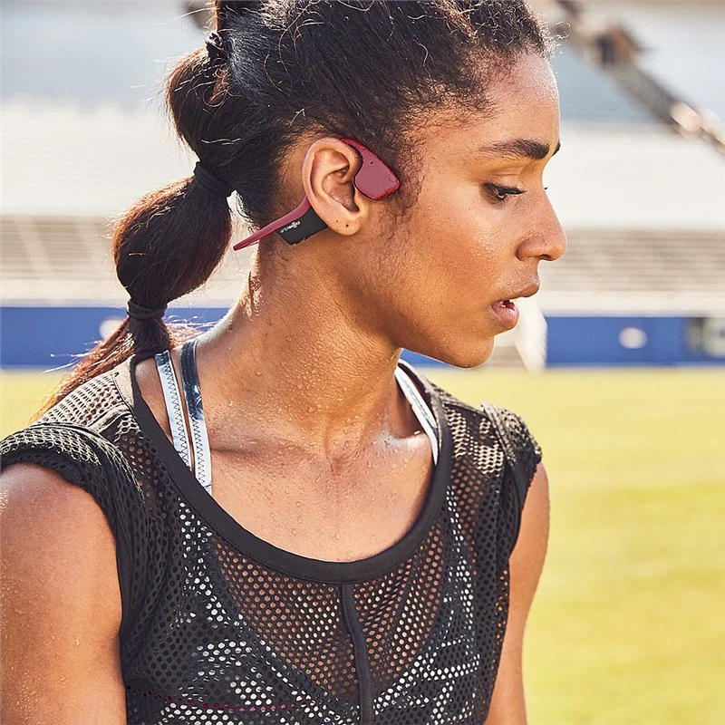 Aftershokz Air Wireless Bone Conduction Open-Ear Headphones Canyon Red 5 Aftershokz Air Wireless Bone Conduction Open-Ear Headphones Canyon Red - Image 5