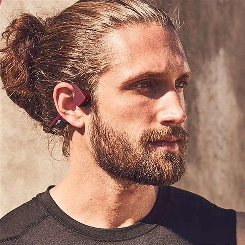 Aftershokz Air Wireless Bone Conduction Open-Ear Headphones Canyon Red 6 Aftershokz Air Wireless Bone Conduction Open-Ear Headphones Canyon Red - Image 6
