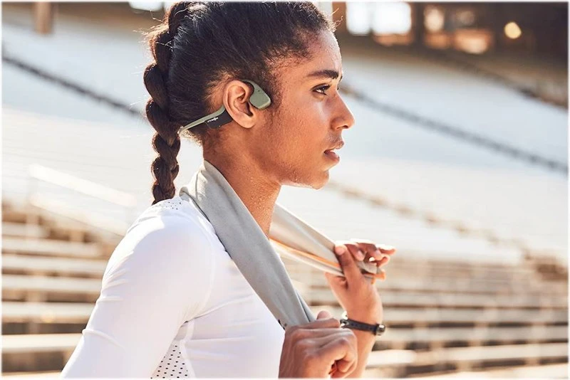 Aftershokz Air Wireless Bone Conduction Open-Ear Headphones Forest Green 3 Aftershokz Air Wireless Bone Conduction Open-Ear Headphones Forest Green - Image 3