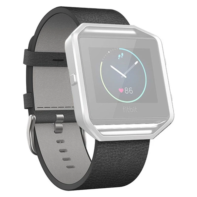 Fitbit Blaze Leather Accessory Band Black 2 Fitbit Blaze Leather Accessory Band Black - Image 2