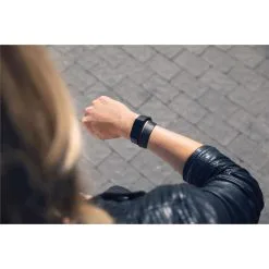 Fitbit Inspire Horween Leather Double Wrap Band Black   -Outlet Golf Putter Store 32206 3