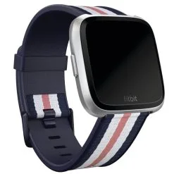 Fitbit Versa Woven Hybrid Band Navy/Pink   -Outlet Golf Putter Store 32226 2