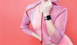 Fitbit Versa Woven Hybrid Band Navy/Pink   -Outlet Golf Putter Store 32226 3