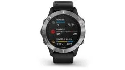 Garmin Fenix 6 GPS Watch Silver With Black Band   -Outlet Golf Putter Store 32242 2