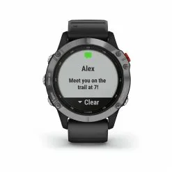 Garmin Fenix 6 Solar GPS Silver/Black Band   -Outlet Golf Putter Store 32244 6
