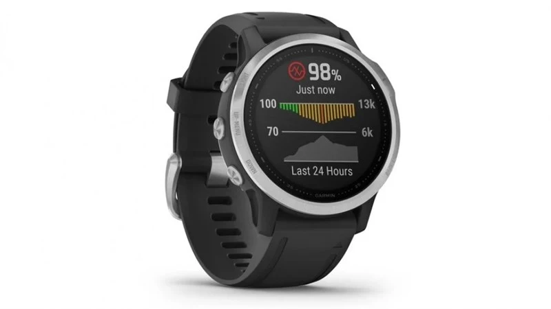 Garmin Fenix 6S GPS Watch Silver With Black Band 2 Garmin Fenix 6S GPS Watch Silver With Black Band - Image 2
