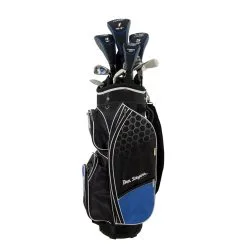 Ben Sayers M8 Golf Package Set Graphite/Steel Shaft Cart Bag Blue +1 Inch Longer  