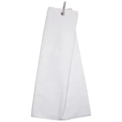 Masters Velour Tri-Fold Towel White  