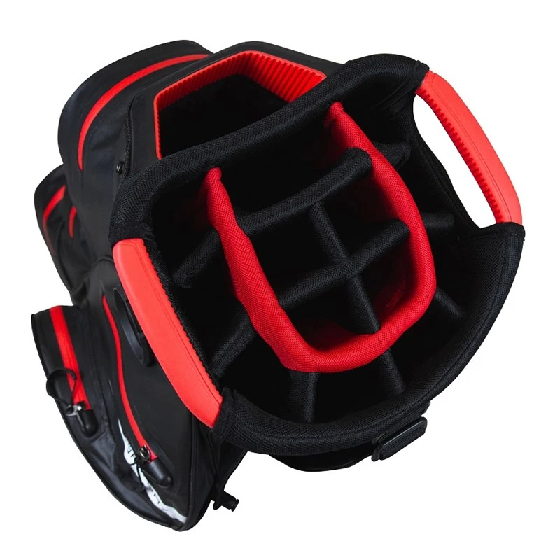 TaylorMade TM21 StormDry Waterproof Black/Red Cart Bag 2 TaylorMade TM21 StormDry Waterproof Black/Red Cart Bag - Image 2