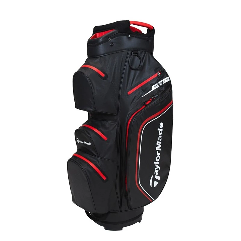 TaylorMade TM21 StormDry Waterproof Black/Red Cart Bag 1 TaylorMade TM21 StormDry Waterproof Black/Red Cart Bag