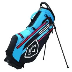 Callaway 2021 Chev Dry Golf Stand Bag Black/Cyan/Fire Red  