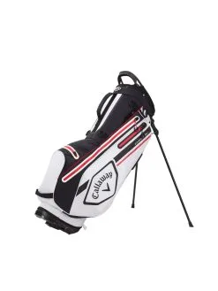 Callaway 2021 Chev Dry Golf Stand Bag White/Black/Fire Red  