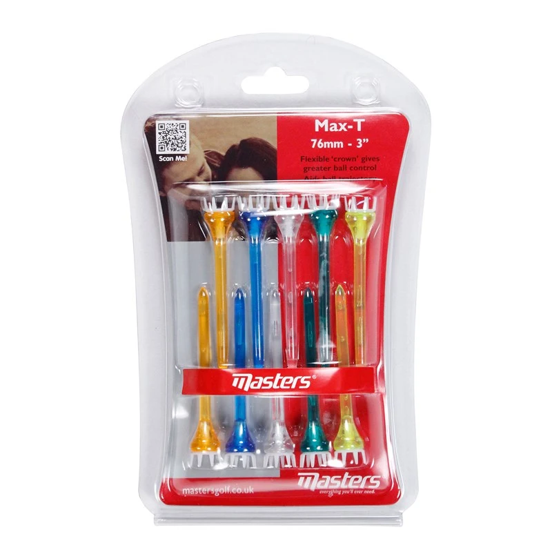 Masters Max-T Plastic Golf Tees Pack 10 2 Masters Max-T Plastic Golf Tees Pack 10 - Image 2