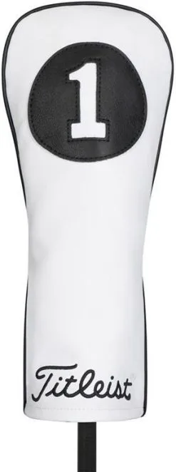 Titleist Leather Headcover Driver - White/Black  