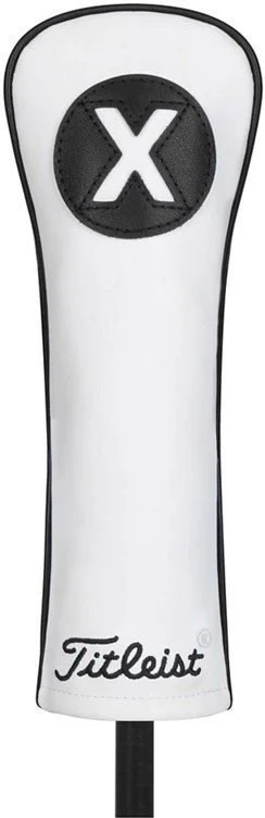 Titleist Leather Headcover Hybrid - White/Black  