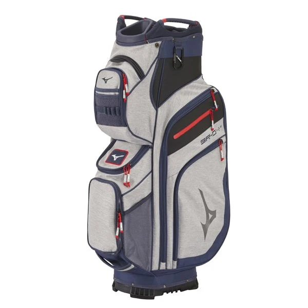 Mizuno Br-D4C Fy21 Cart Bag Heather Grey/Navy 1 Mizuno Br-D4C Fy21 Cart Bag Heather Grey/Navy