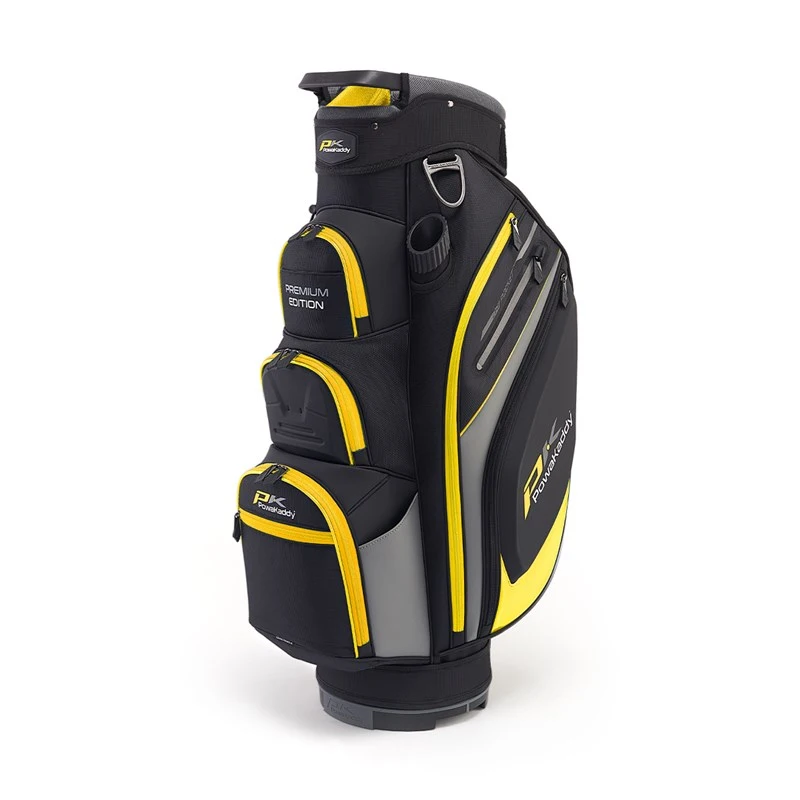 Powakaddy Premium-Edition Bag - Black/Gun Metal With Yellow 1 Powakaddy Premium-Edition Bag - Black/Gun Metal With Yellow
