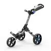 Powakaddy 2022 Micra Push Cart -Gun Metal/Blue Trim  