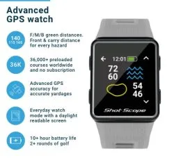 Shot Scope G3 GPS Watch Grey 6 Shot Scope G3 GPS Watch Grey -Outlet Golf Putter Store 40892 2
