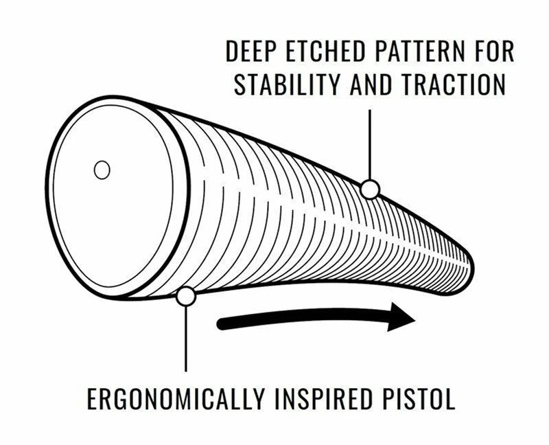Lamkin Deep Etched Paddle Full Cord Standard Putter Grip Black/White 3 Lamkin Deep Etched Paddle Full Cord Standard Putter Grip Black/White - Image 3