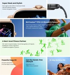 Amazfit GTS 3 Smart Watch Graphite Black 19 Amazfit GTS 3 Smart Watch Graphite Black -Outlet Golf Putter Store 42115 9