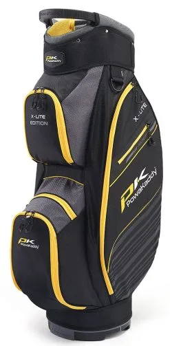 Powakaddy X-Lite Edition Cart Bag 2022 Black/Gunmetal/Yellow  