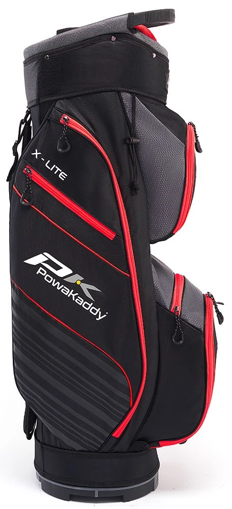 Powakaddy X-Lite Edition Cart Bag 2022 Black/Gunmetal/Red 2 Powakaddy X-Lite Edition Cart Bag 2022 Black/Gunmetal/Red - Image 2
