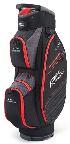 Powakaddy X-Lite Edition Cart Bag 2022 Black/Gunmetal/Red  
