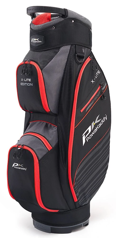 Powakaddy X-Lite Edition Cart Bag 2022 Black/Gunmetal/Red 1 Powakaddy X-Lite Edition Cart Bag 2022 Black/Gunmetal/Red