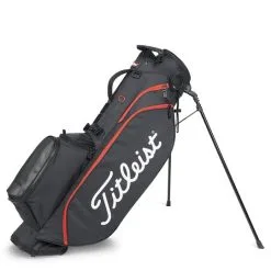 Titleist Players 4 Stand Bag Black/Black/Red  